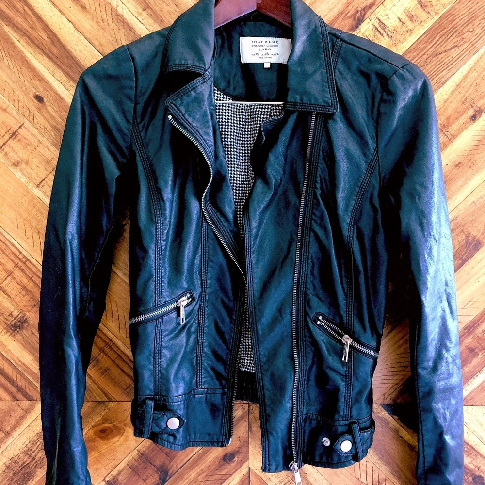 Black Faux Leather Jacket